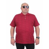 Moc Grande 24450 Bordo Polo Yaka Üçgen Baskılı Erkek T-shirt