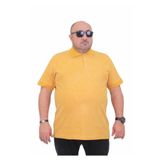 Moc Grande 24451 Hardal Mat Baskılı Polo Yaka Erkek T-shirt