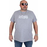 Moc Grande 25138 The Future Gri Melanj Sıfır Yaka Erkek T-shirt