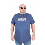 Moc Grande 25138 The Future İndigo Sıfır Yaka Erkek T-shirt