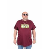 Moc Grande 25139 Need More Mürdüm Sıfır Yaka Erkek T-shirt