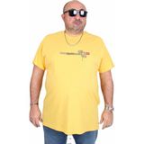 Moc Grande 25146 Un Beat En Sarı Sıfır Yaka Erkek T-shirt