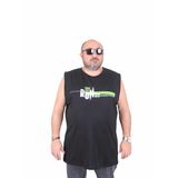 Moc Grande 25152 Think Fast Run Siyah Baskılı Kolsuz Erkek T-shirt