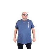 Moc Grande 25158 Stand Up İndigo Sıfır Yaka Erkek T-shirt