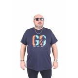 Moc Grande 25161 Lets Go Lacivert Sıfır Yaka Erkek T-shirt