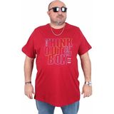 Moc Grande 25163 Out Box Bordo Sıfır Yaka Erkek T-shirt
