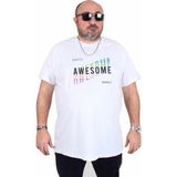 Moc Grande 25164 Awesome Beyaz Erkek T-shirt