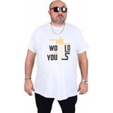 Moc Grande 25170 The World Beyaz Sıfır Yaka Erkek T-shirt