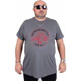 Moc Grande 25171 Motorcycle Füme Sıfır Yaka Erkek T-shirt