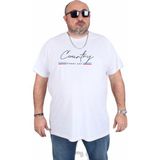 Moc Grande 25174 Country Beyaz Sıfır Yaka Erkek T-shirt