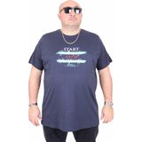 Moc Grande 25178 Start Stop Lacivert Sıfır Yaka Erkek T-shirt