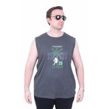 Moc Grande 26123 Basketball Antrasit Melanj Kolsuz Baskılı Erkek T-shirt