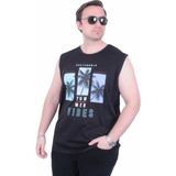 Moc Grande 26125 Summer Vibes Siyah Baskılı Kolsuz Erkek T-shirt