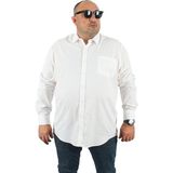 Moc Grande Beyaz Erkek Gömlek Uzun Kol Düz Renk Regular Fit Günlük Kullanım - 2XL