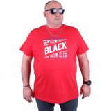 Moc Grande Black 23127 Büyük Beden Bordo Erkek T-shirt