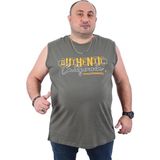 Moc Grande Büyük Beden Erkek Atlet Bisiklet Yaka California Haki 22133-3 Std - 2XL