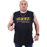 Moc Grande Büyük Beden Erkek Atlet Bisiklet Yaka California Siyah 22133-1 Std - 2XL