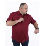 MOC GRANDE Büyük Beden Erkek Gömlek Uzun Kol Classıc Mürdüm 22308-6