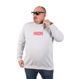 MOC GRANDE Büyük Beden Erkek Sweat Moon 22731 Taş Gri