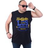 Moc Grande Erkek Büyük Beden Atlet Bis Yaka Los Angeles Siyah 22136-1-STD - 2XL - Renkli