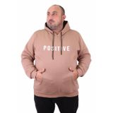 MOC GRANDE Erkek Büyük Beden Kapuşonlu Sweat Positive 23211 S.KAHVE