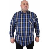 Moc Grande Erkek Cepli Gömlek Saks Renkli Uzun Kol Günlük Regular Fit 4XL