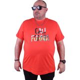Moc Grande Kalifornia 23120 Büyük Beden Nar Çiçeği Erkek T-shirt