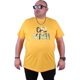 Moc Grande Kalifornia 23120 Büyük Beden Sarı Erkek T-shirt