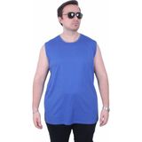 Moc Grande Mocgrande Büyük Beden Baskılı Kolsuz Tişört Life Is Never 26121 Saks - 5XL