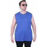 Moc Grande Mocgrande Büyük Beden Baskılı Kolsuz Tişört Life Is Never 26121 Saks - 6XL