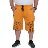 Moc Grande Mocgrande Büyük Beden Erkek Penye Şort Camouflage Pieces 24628 Hardal - 3XL