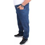 Moc Grande Mocgrande Büyük Beden Kot Pantolon Power Lycra Comero 11914 Erkek Rahat Kalıp Mavi Pamuk-Elastan - 54