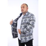 Moc Grande Mocgrande Büyük Beden Oduncu Gömlek Petrol Renk Erkek Günlük Stil Regular Fit Kesim - 9XL