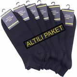 Moc Grande Mocgrande Erkek Büyük Beden Bambu Dikişsiz Altılı Paket Patik Çorap 11903 Siyah - 46 - 50