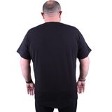 Moc Grande Mocgrande Erkek Büyük Beden Basic V Yaka Siyah Likralı Tişört Kısa Kol Günlük Stil - 4XL