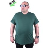 Moc Grande Mocgrande Erkek Büyük Beden Likralı Basic V Yaka Tişört 11170 Neftı - 9XL - Nefti