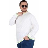 Moc Grande Mocgrande Erkek Ekru Sıfır Yaka Triko Kazak Büyük Beden Diamond 25200 Rahat Kullanım - 7XL