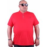 Moc Grande Polo 11501 Büyük Beden Kırmızı Erkek T-shirt