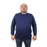 MOC GRANDE Starbattal Büyük Beden Sweatshirt Bisiklet Yaka Deri Arma 22703-2127