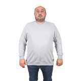 MOC GRANDE Starbattal Büyük Beden Sweatshirt Bisiklet Yaka Deri Arma 22703-2135