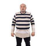 MOC GRANDE Starbattal Erkek Büyük Beden Tişört Çizgili 22145-548