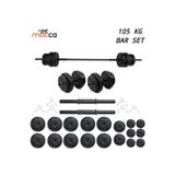 Mocca Style 105 KG Ağırlık Seti 105 Kg Vücut Geliştirme Aleti Halter Seti (100 kg Plaka Ağırlığı)