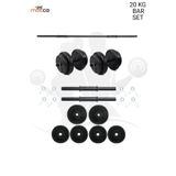 Mocca Style 22 Kg 150 Cm Barlı Halter Seti Ve Dambıl Seti Ağırlık Fitness Seti