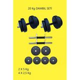 Mocca Style 23 Kg Z-barlı Megaset Halter Seti Ve Dambıl Seti Ağırlık Fitness Seti(20 Kg Plaka Ağırlığı)