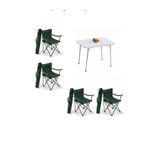 Mocca Style 60x80 Katlanır Beyaz Masa+ 4 Adet Yeşil Rejisör Sandalyesi Katlanır, Sandalye Piknik Plaj Sandalyesi