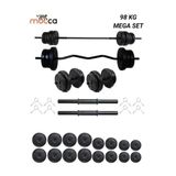 Mocca Style 98 Kg Z-Barlı MEGASET Halter Seti Ve Dambıl Seti ,Ağırlık Seti, Fitnes (PLAKA AĞIRLIĞI 90 Kg)