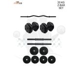 Moccastyle 20 Kg Z-Bar Halter Seti Ve Dambıl Seti Ağırlık Fitness Seti