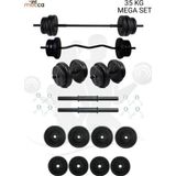 Moccastyle 38 Kg Z-Barlı Megaset Halter Seti Ve Dambıl Seti Ağırlık Fitness Seti(30 Kg Plaka Ağırlığı)