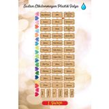 Moccoll Bambu 107 Adet Baharat-bakliyat-kuruyemiş Kavanoz Etiketi-sticker