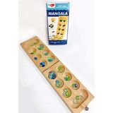Moccotoys Ahşap Renkli Cam Taşlı Büyük Boy Mangala Eğlenceli Tasarım ile 5-7 Yaş İçin Strateji Oyunu